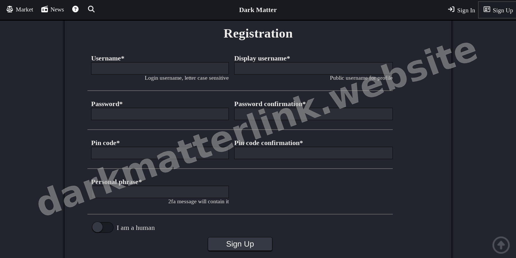 Account Registration Page